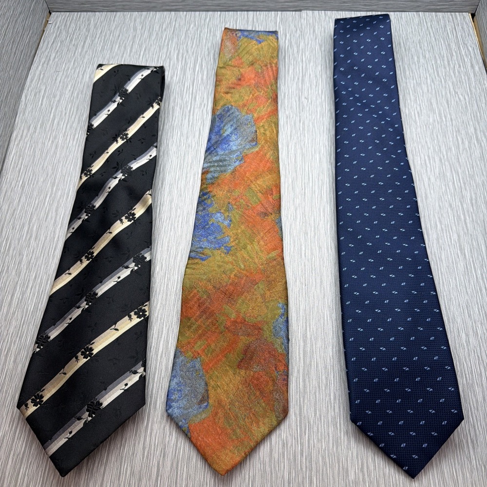 Designer Silk Tie Lot Fendi Christian Lacroix Mens‎ Luxury Neckties Italy
